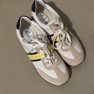 Michael Kors Beige and Yellow Athletic Shoes